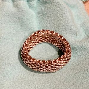 Tiffany and Co. Sterling Silver Mesh ring